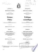 Délibérations Du Comité Spécial Du Sénat Sur la Politique Scientifique