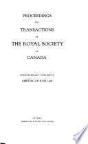 Déliberations Et Mémoires de la Société Royale Du Canada