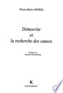 Démocrite et la recherche des causes