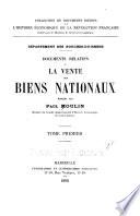 Département des Bouches-du-Rhône. Documents relatifs à la vente des biens nationaux