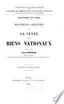 Departement des Vosges. Documents relatifs a la vente des biens nationaux, pub. par Leon Schwab