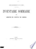 Département du Nord. Inventaire sommaire des archives de l'hôpital de Comines [by J. Finot].