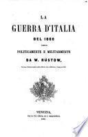 Der italienische Krieg 1860. La guerra d'Italia del 1860 narrata politicamente e militarmente, etc