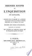 Dernier soupir de l'inquisition en Espagne