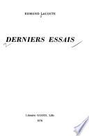 Derniers essais