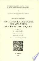 Des causes et des signes des maladies aiguës et chroniques