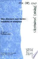 Des discours aux textes