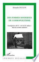 Des formes modernes de cosmopolitisme