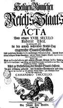 Des Heiligen Römischen Reichs-Staats ACTA
