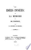 Des idées innées: de la memoire et de l'instinct