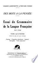 Des mots à la pensée: Participe. Propositions subordonnées. Impératif. Interrogation. Verbe unipersonnel