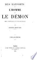 Des rapports de l'homme avec le démon