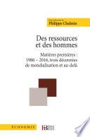 Des ressources et des hommes