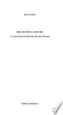 Des textes à l'oeuvre
