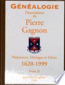 Descendants de Pierre Gagnon