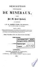 Description d'une collection de minéraux