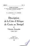 Description de la côte d'Afrique de Ceuta au Sénégal