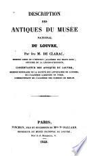 Description des antiques du Musée National du Louvre