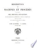 Description des machines et procédés pour lesquels des brevets d'invention ont été pris sous le régime de la loi du 5 Juillet 1844