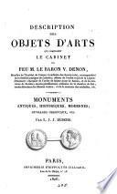 Description des objets d'arts qui composent le cabinet de ... m. le baron V. Denon, par Duchesne ainé (L. J. J. Dubois, A. N. Pérignon).