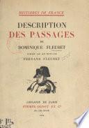 Description des passages de Dominique Fleuret