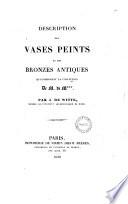 Description des vases peints et des bronzes antiques qui composent la collection de M. de M*** par J. de Witte