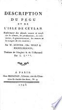 Description du Pégu et de l'isle de Céylan