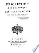 Description geographique des isles Antilles possédées par les Anglois