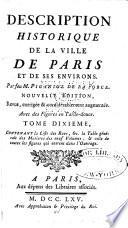 Description historique de la ville de Paris et de ses environs
