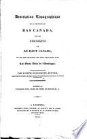 Description topographique de la province du Bas Canada
