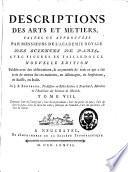 Descriptions des arts et métiers: 707, [1 bl.] p., [34] f. de pl
