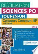 Destination Sciences Po - Concours commun IEP 2020 + Bordeaux + Grenoble