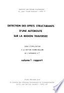 Détection des effets structurants d'une autoroute sur la région traversée