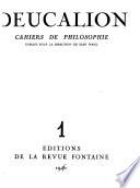 Deucalion; Cahiers de Philosophie