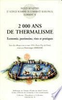 Deux mille ans de thermalisme