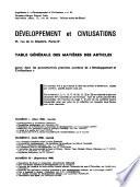 Développement & civilisations