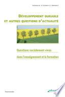 Développement durable et autres questions d'actualité