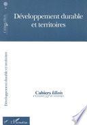 DEVELOPPEMENT DURABLE ET TERRITOIRES