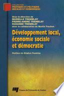 Développement local, économie sociale et démocratie