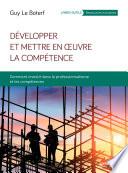 Développer et mettre en oeuvre la compétence