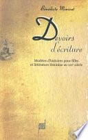 Devoirs d’écriture