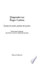 Diagonales sur Roger Caillois