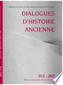 Dialogues d'Histoire Ancienne 33/2