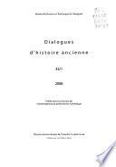 Dialogues d'histoire ancienne