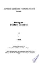 Dialogues d'histoire ancienne
