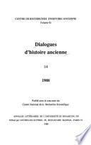 Dialogues d'histoire ancienne