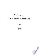 Dialogues d'histoire ancienne