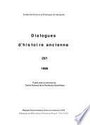 Dialogues d'histoire ancienne