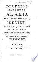 Diatribe du docteur Akakia, médecin du Pape