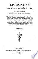 Dictionaire des sciences medicales